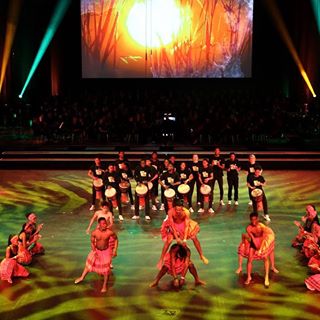 Waldorf chorus and drummers from Namibia